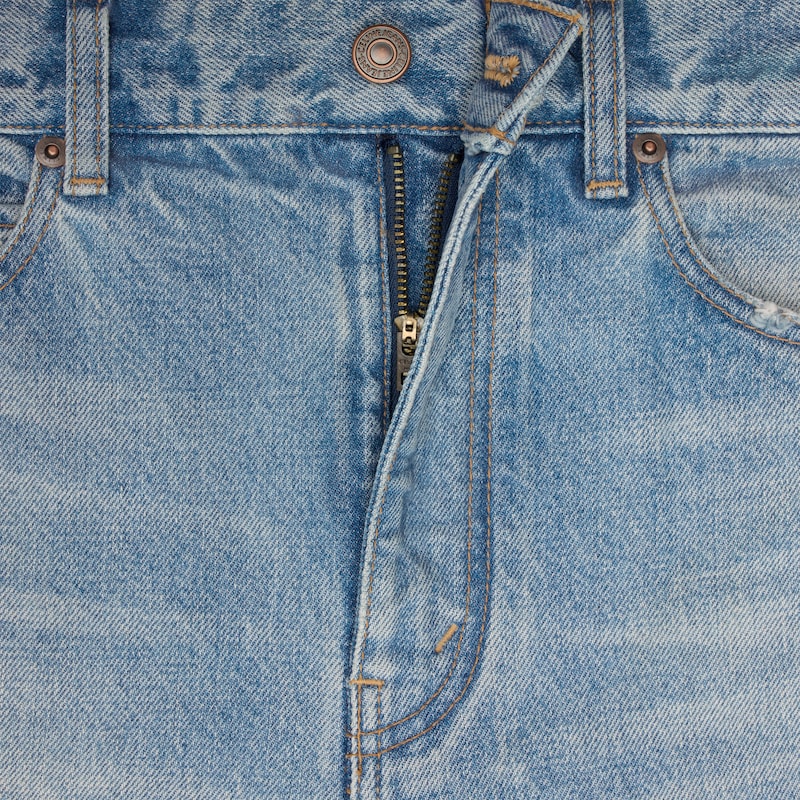 flared surf jeans in steel blue wash denim - STEEL BLUE WASH -  - 1 | CELINE