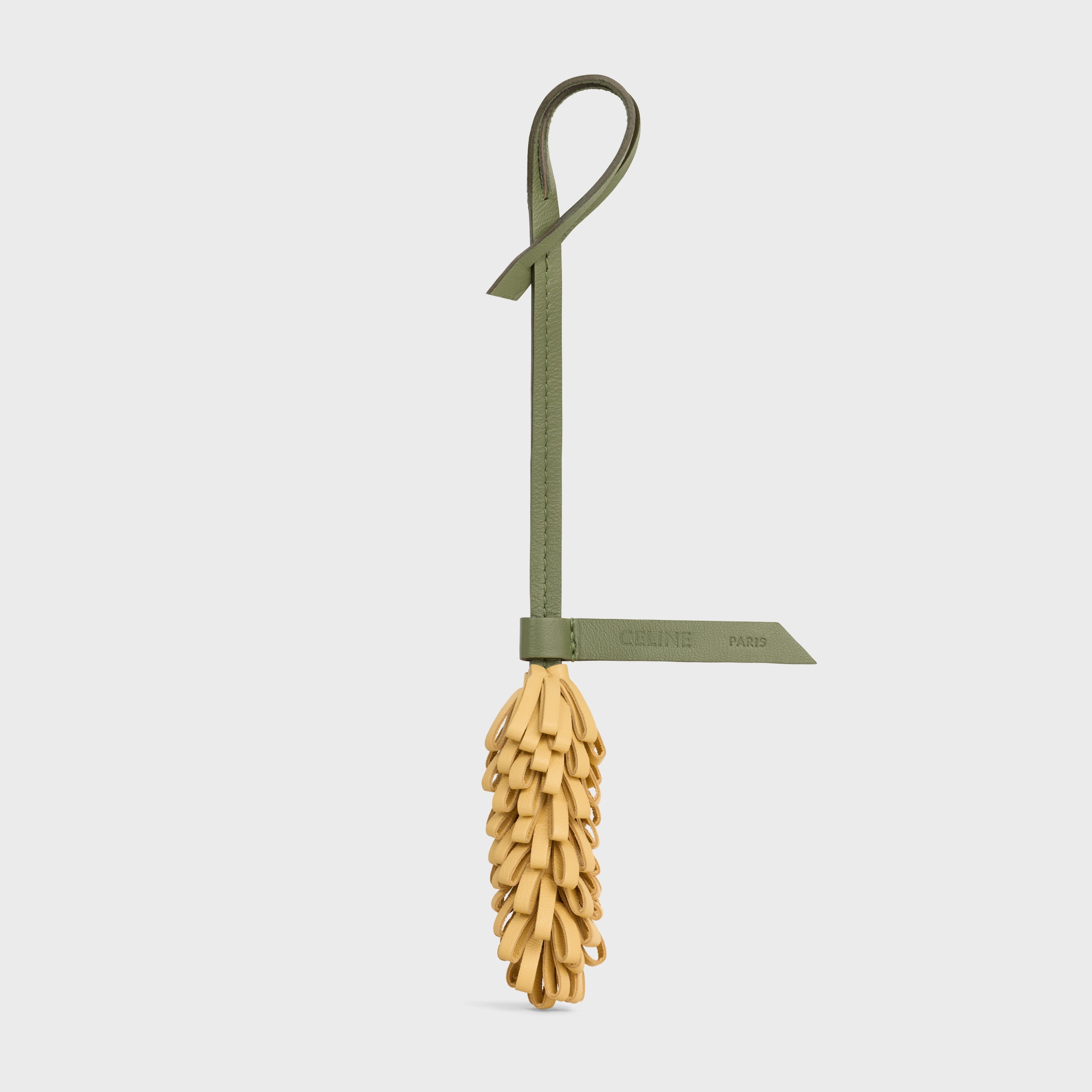 WHEAT CHARM IN SMOOTH LAMBSKIN - POLLEN / LIGHT KHAKI | CELINE