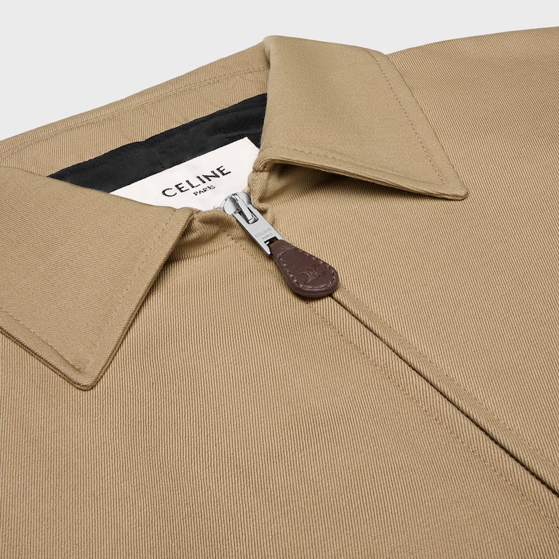 CAZADORA DE ALGOD&Oacute;N Y GABARDINA DE LANA - CAMEL -  - 1 | CELINE