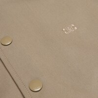 Triomphe Teddy棉質及羊毛華達呢外套 - 駝色 -  - 1 | CELINE