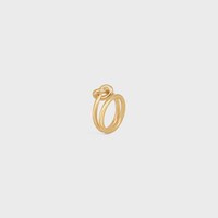 Knot Double Ring in Brass with Gold Finish - GOLD -  - 2 | CELINE