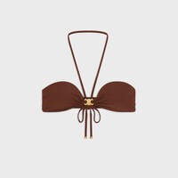 triomphe balconette top in matte jersey - MACASSAR -  - 1 | CELINE