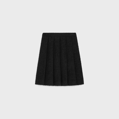 플리츠 스커트 - 부클레 나트 - 블랙 -  - tileIndex | CELINE