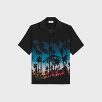 印花黏膠纖維夏威夷襯衫 - 彩色 -  - 1 | CELINE