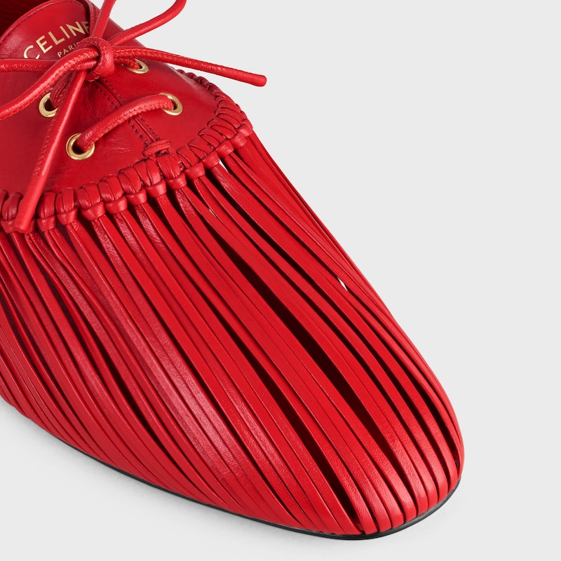 BALLET SCHN&Uuml;RSCHUH AUS ZIEGENLEDER - ULTRA-ROT -  - 1 | CELINE