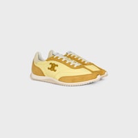 RACER SNEAKER IN NYLON, SUEDE CALFSKIN AND CALFSKIN - OCHRE / LIGHT YELLOW -  - 2 | CELINE