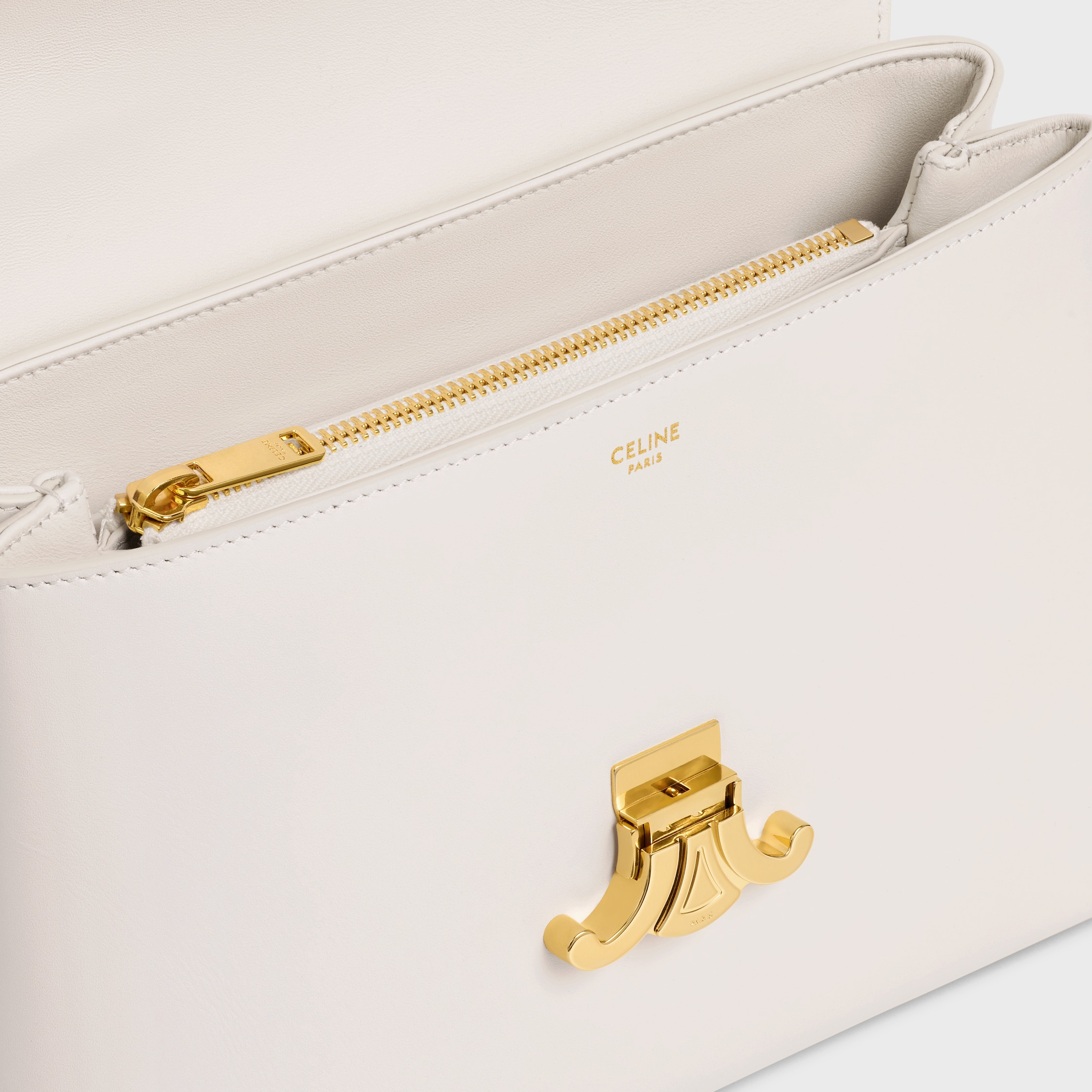 MEDIUM NINO BAG IN SMOOTH SATINATED CALFSKIN - RICE | CELINE