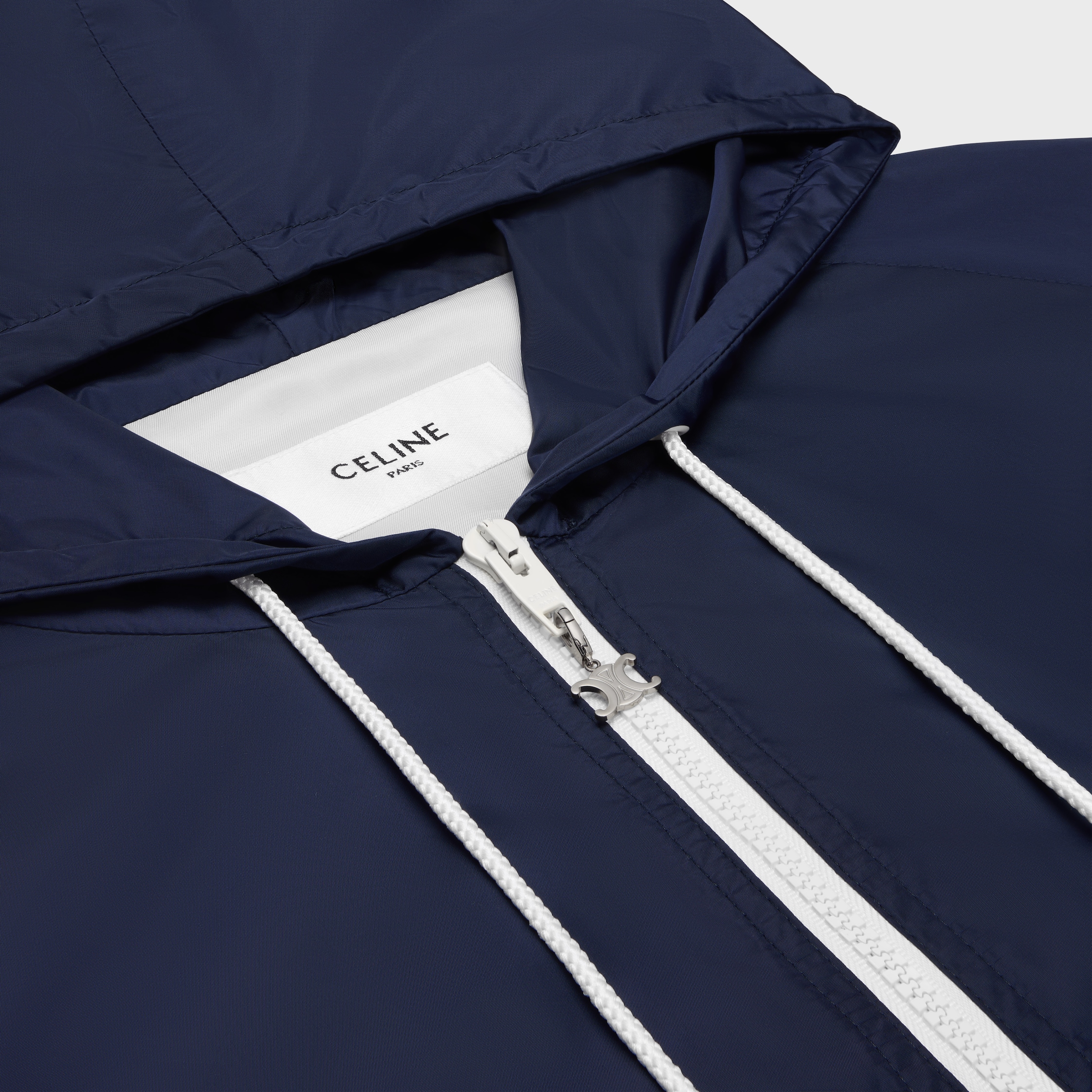 ◆CELINE◆ BLASON ウインドブレーカー ブルー CELINE BLASON WINDBREAKER IN LIGHTWEIGHT NYLON - BLEU | CELINE