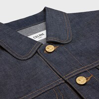 trucker jacket in raw wash denim - RAW WASH -  - 1 | CELINE