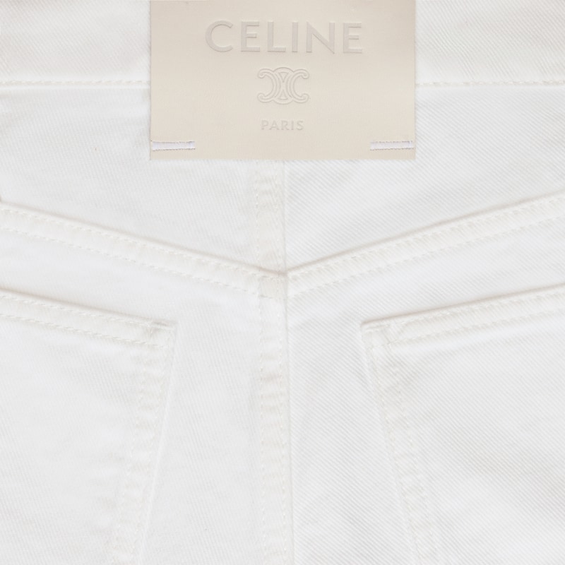 short 001 denim coton - WHITE HEAVY STONE WASH -  - 1 | CELINE