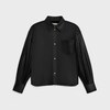 Shirt IN soft lambskin - BLACK -  - 1 | CELINE