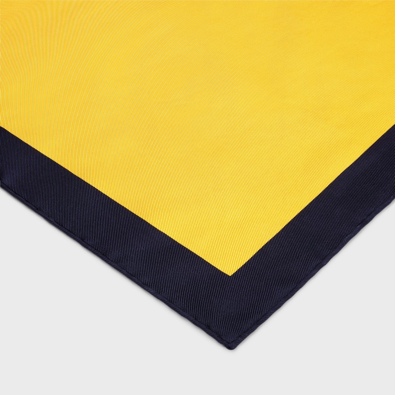 square IN silk twill - YELLOW/BLACK -  - 1 | CELINE
