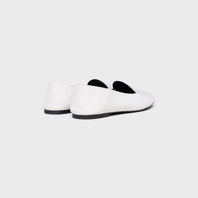 AURA LOAFER IN GOATSKIN - WHITE -  - 1 | CELINE