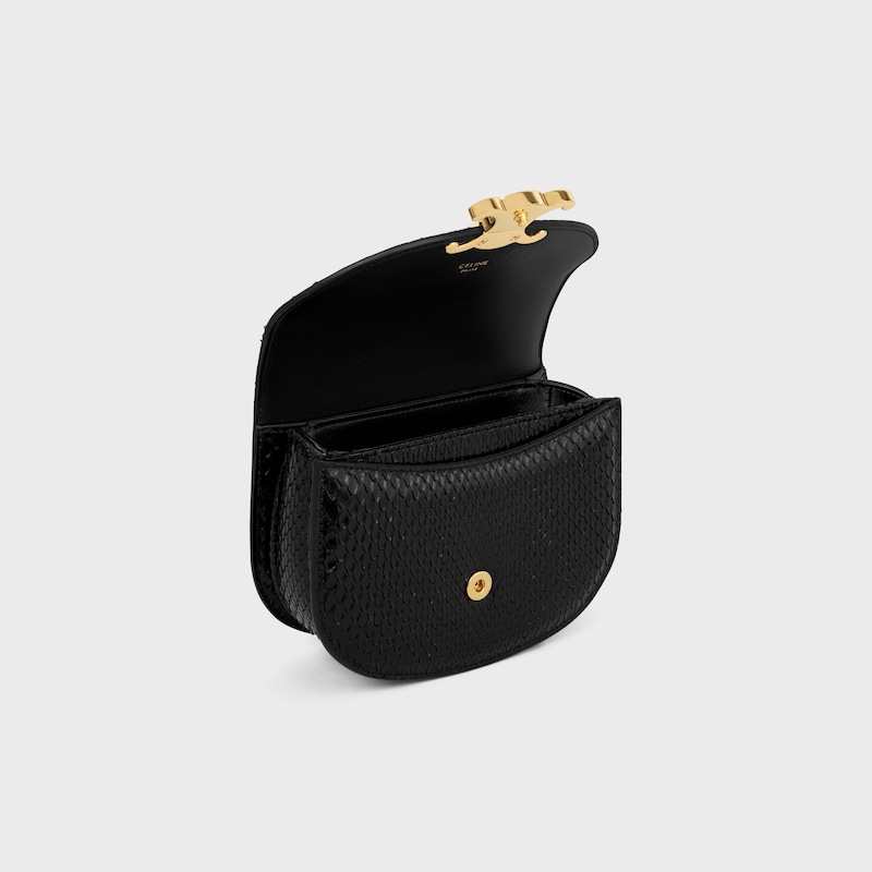 MINI CHAIN BESACE CLEA IN PYTHON - BLACK - MORE LINES - 1 | CELINE