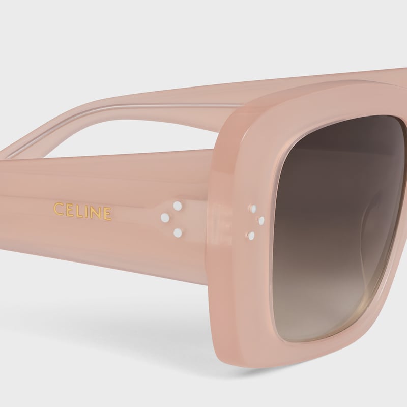 Square S321 sunglasses in Acetate - MILKY PEACH -  - 1 | CELINE