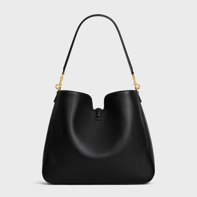 MEDIUM CAMILLE 16 SOFT BAG IN SMOOTH CALFSKIN - BLACK - MORE LINES - 1 | CELINE