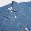 short-sleeved shirt IN cotton denim - UNION OCEAN WASH -  - 1 | CELINE