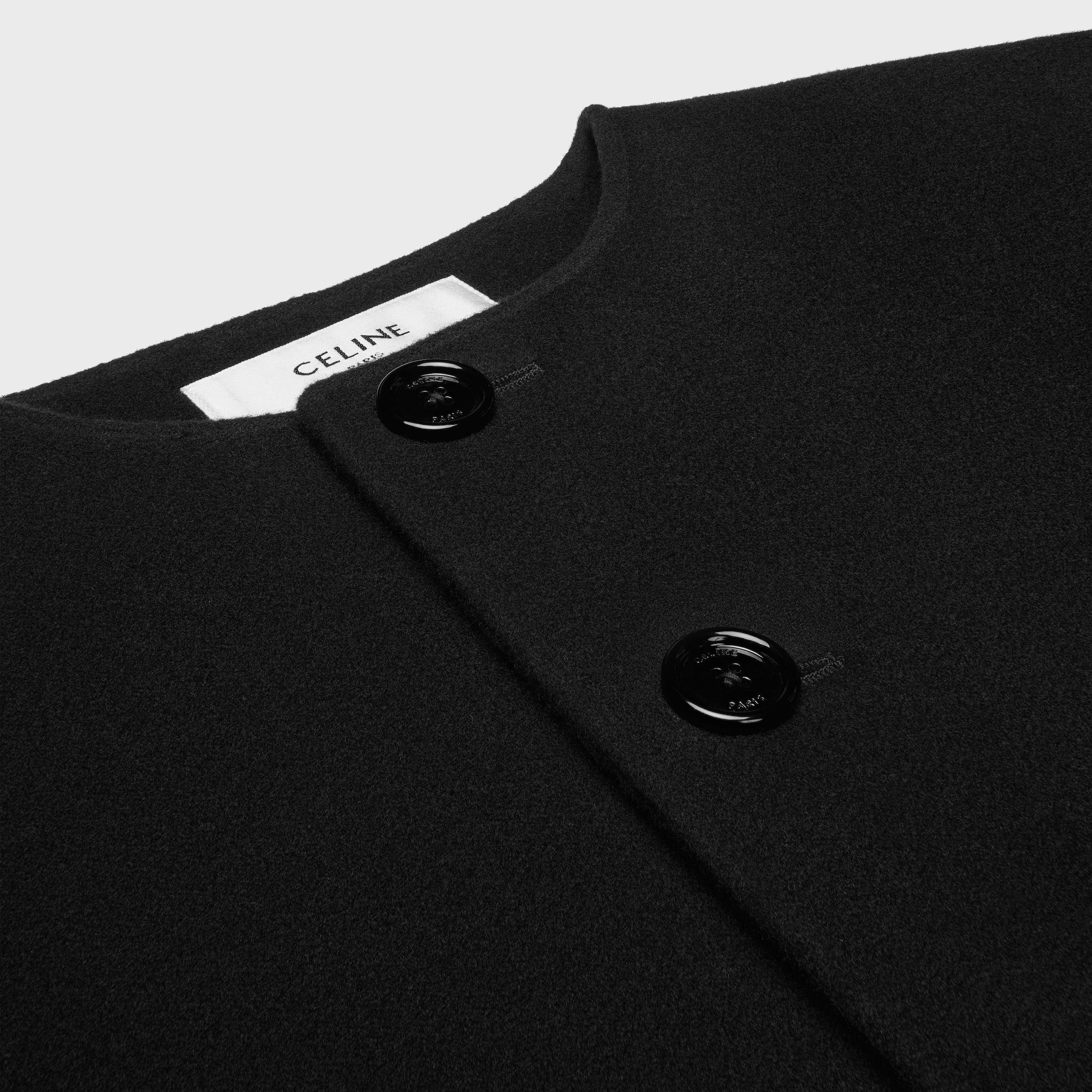 カーディガンジャケット / ウールクロス - ブラック | CELINE
