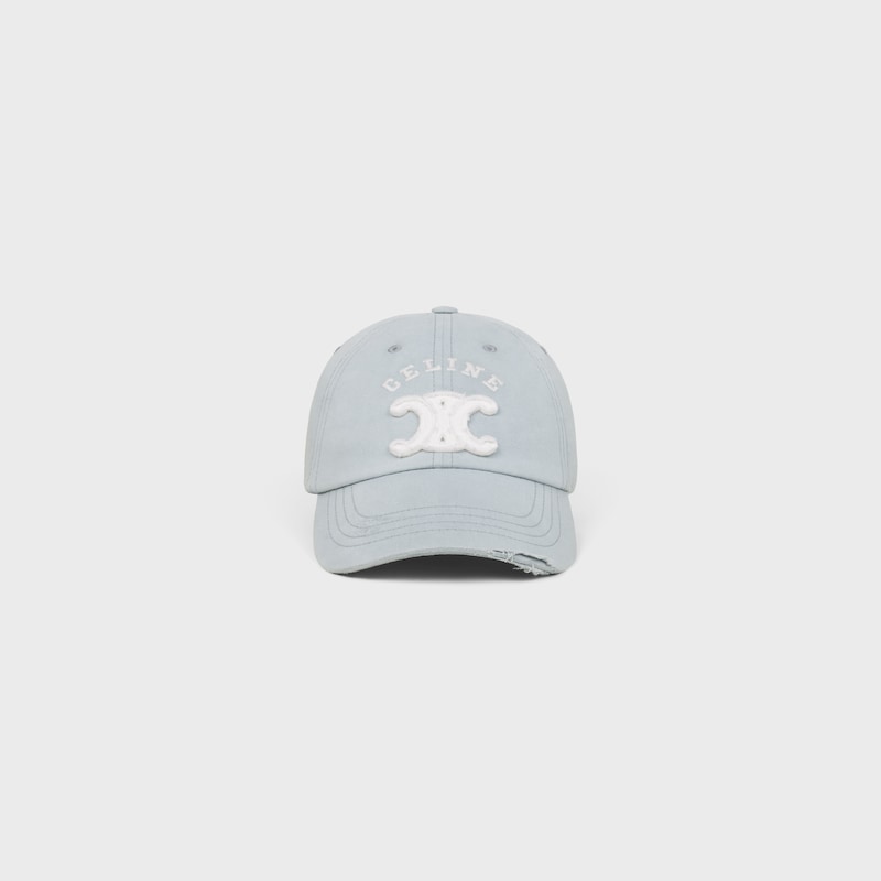 vivienne cap IN LIGHT COTTON GABARDINE - FADED GREY -  - 1 | CELINE