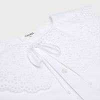 cropped romy shirt in cotton poplin - WHITE -  - 2 | CELINE