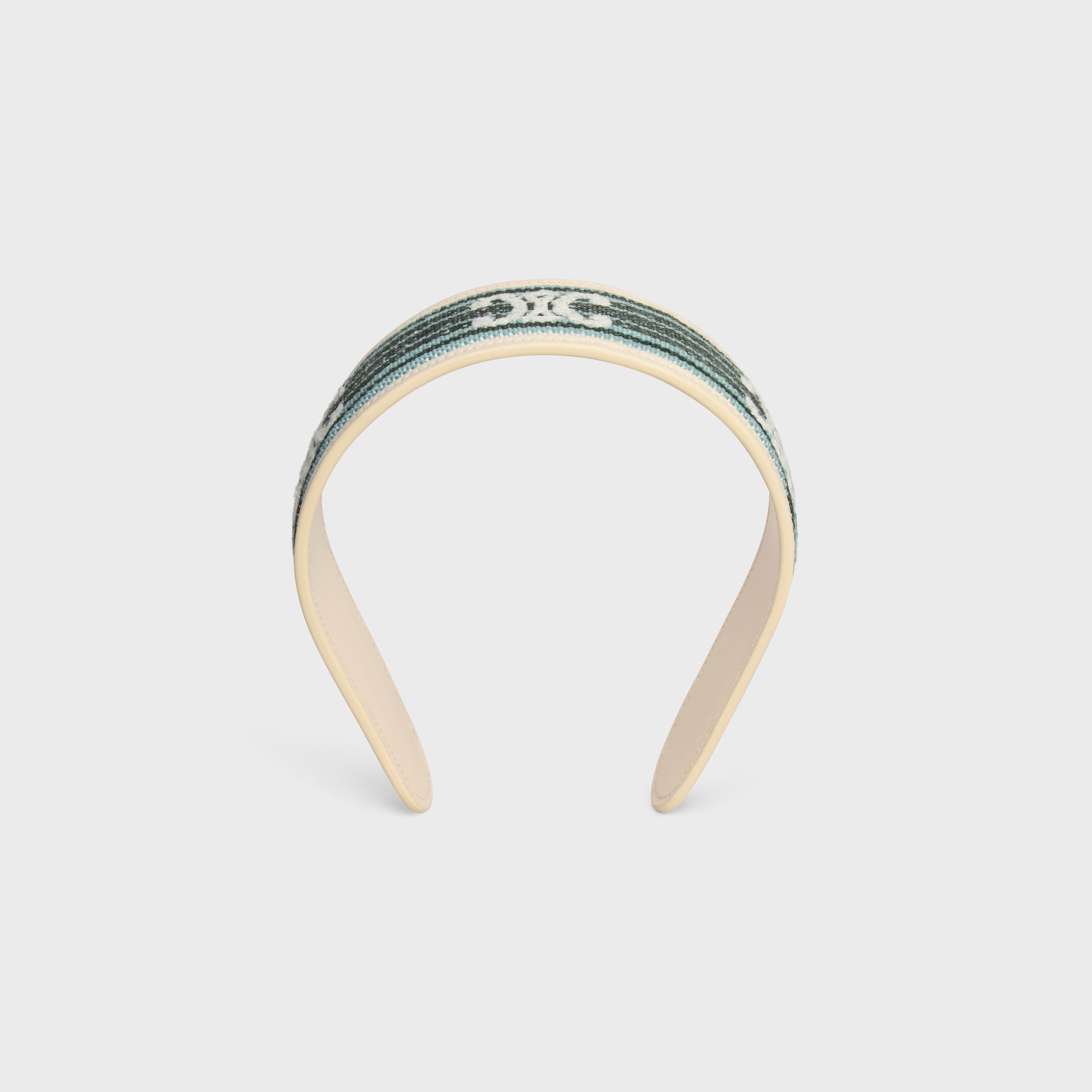 CELINE STRIPED TRIOMPHE HEADBAND IN WOOL, COTTON, POLYAMIDE