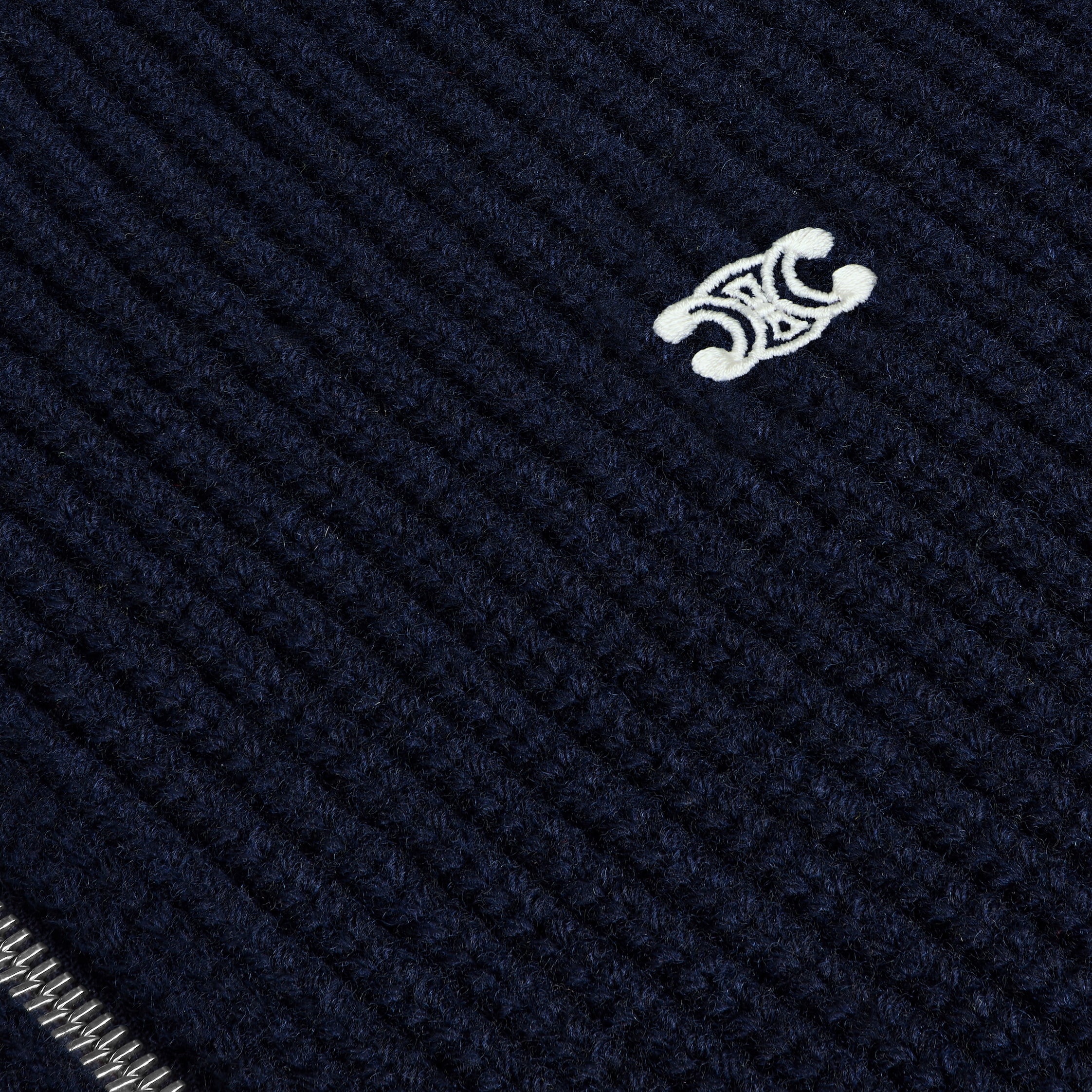 TRIOMPHE TRUCKER SWEATER IN RIBBED WOOL - | CELINE