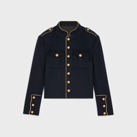 spencer in wool cloth - NAVY -  - 1 | CELINE