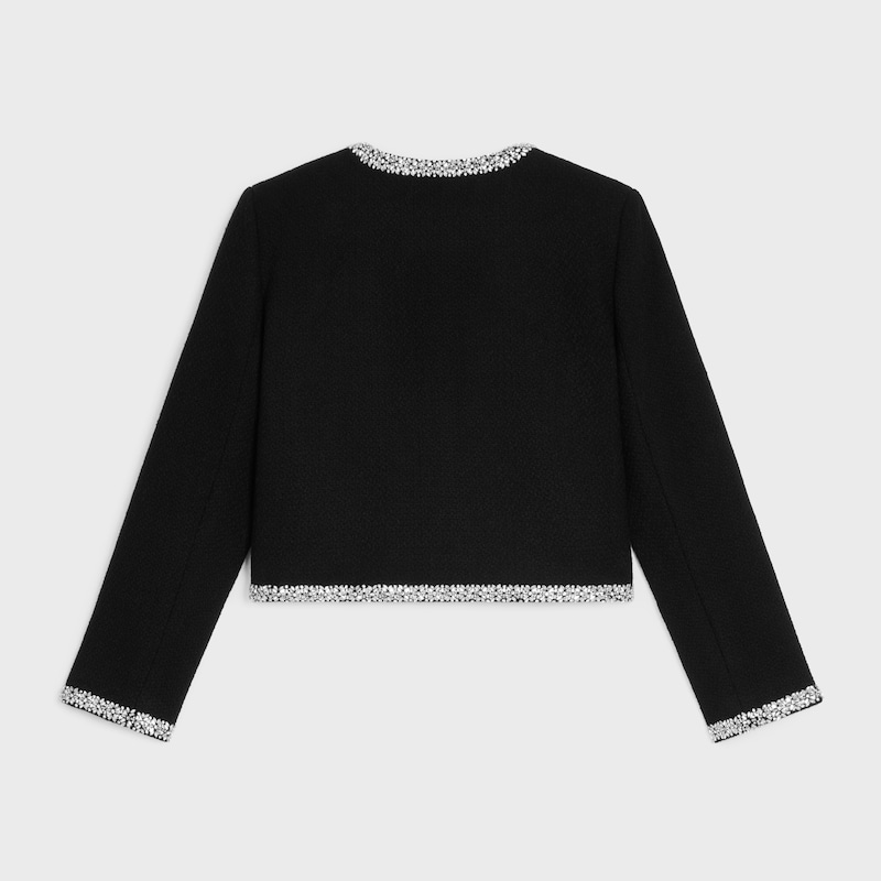 チェルシージャケット / カシミア & ウールツイード - ブラック -  - 1 | CELINE