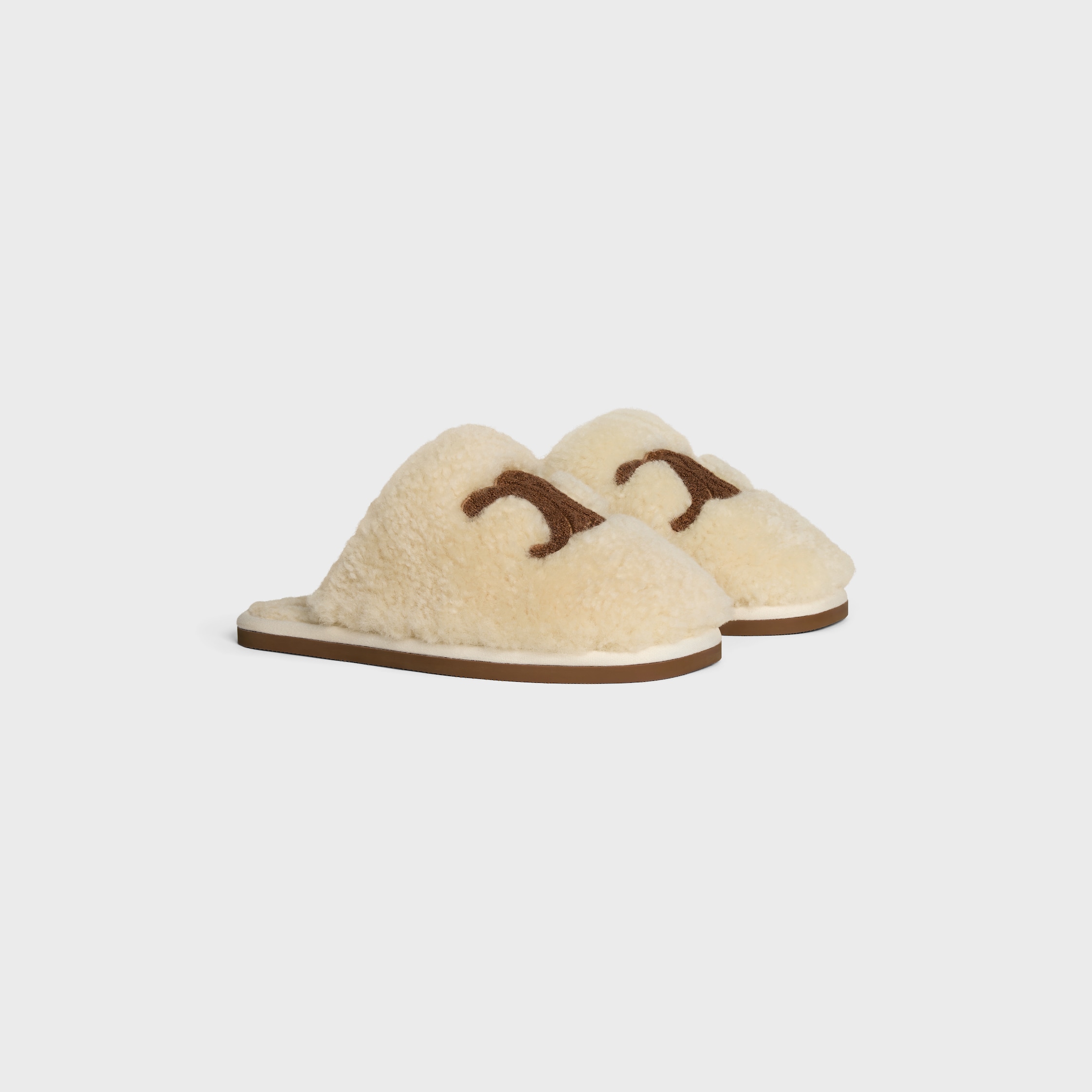 関税込 CELINE CELINE GEORGIA SLIDE IN Shearling CELINE GEORGIA SLIDE IN SHEARLING - | CELINE