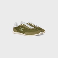 RACER SNEAKER IN NYLON, SUEDE CALFSKIN AND CALFSKIN - OLIVE -  - 2 | CELINE