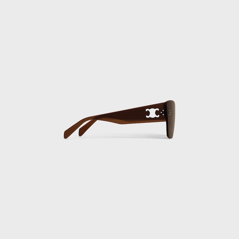 Sundown Shade Sunglasses in Nylon - Khaki Brown -  - 1 | CELINE