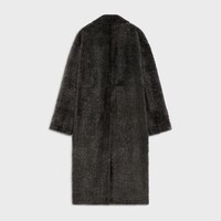코트 - 셰브론 프린트 램 시어링 - 차콜/실버 -  - 2 | CELINE
