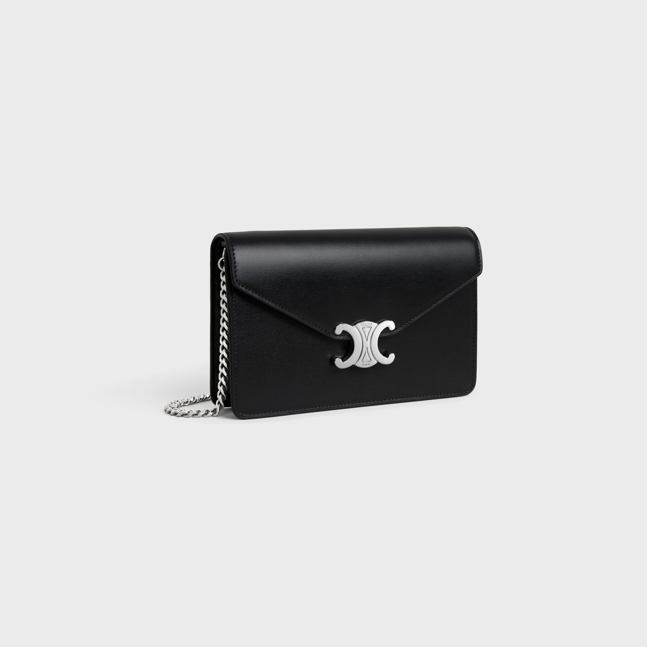 チェーンウォレット マーゴ シャイニー ヴィンテージローズ 財布 CELINE】チェーンウォレット マーゴ / シャイニーカーフスキン
