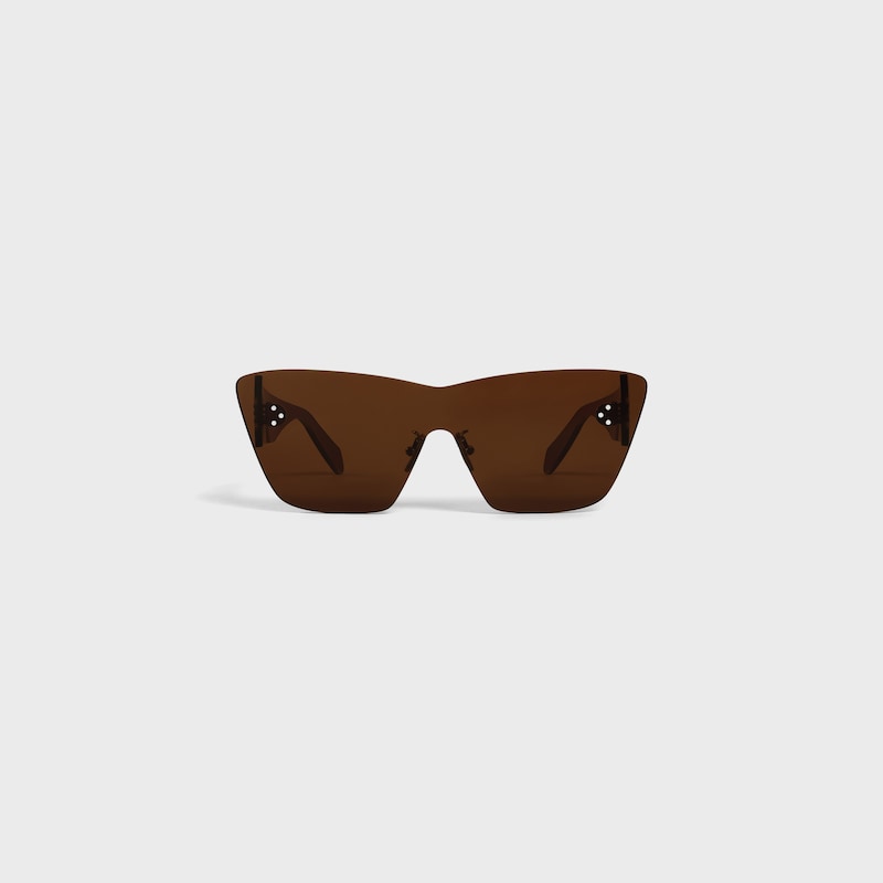 Sundown Shade Sunglasses in Nylon - Khaki Brown -  - 1 | CELINE