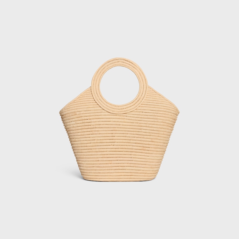 BORSA PANIER IN RAFIA INTRECCIATA - NATURALE - BORSA CLASSIC PANIER - 1 | CELINE