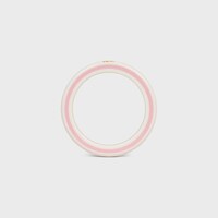 Celine Sorbet Bangle in Resin and Brass with Gold Finish - WHITE / PINK -  - 1 | CELINE