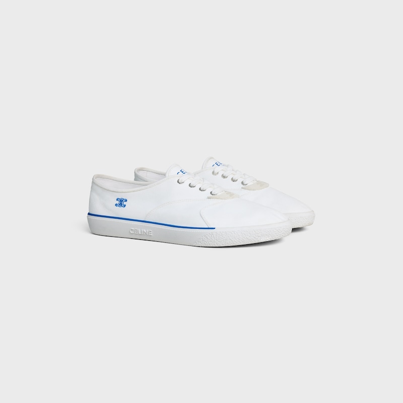 SNEAKER ALAN IN TELA E PELLE DI VITELLO SCAMOSCIATA - BIANCO -  - 1 | CELINE