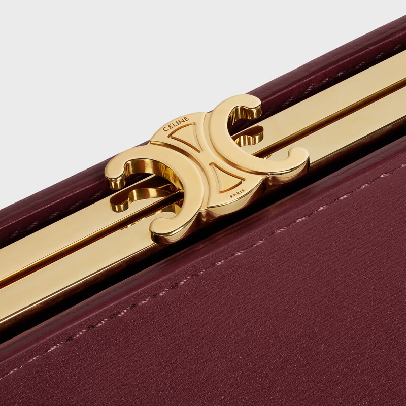 CELINE ANTOINETTE天然緞面牛皮革中號手袋 - 酒紅色 - 其他系列 - 1 | CELINE