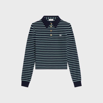 TRIOMPHE條紋POLO衫 - 海軍藍 / 綠色 / 米白色 -  - 1 | CELINE