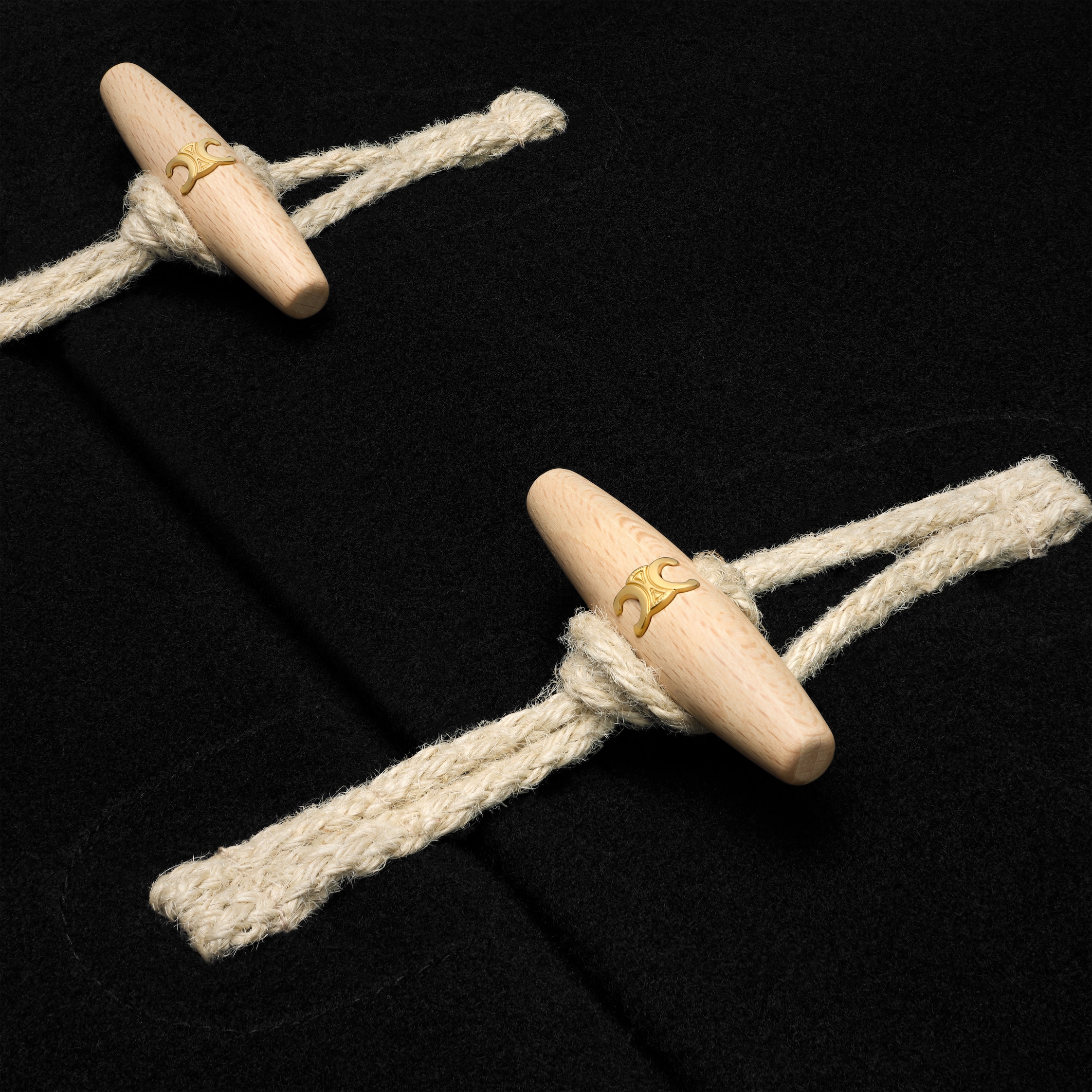 egg-shaped duffle-coat IN DOUBLE FACE CASHMERE - BLACK | CELINE