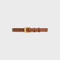 MEDIUM 25MM WESTERN BELT IN Vintage Calfskin with embroidery - CAMEL -  - 1 | CELINE
