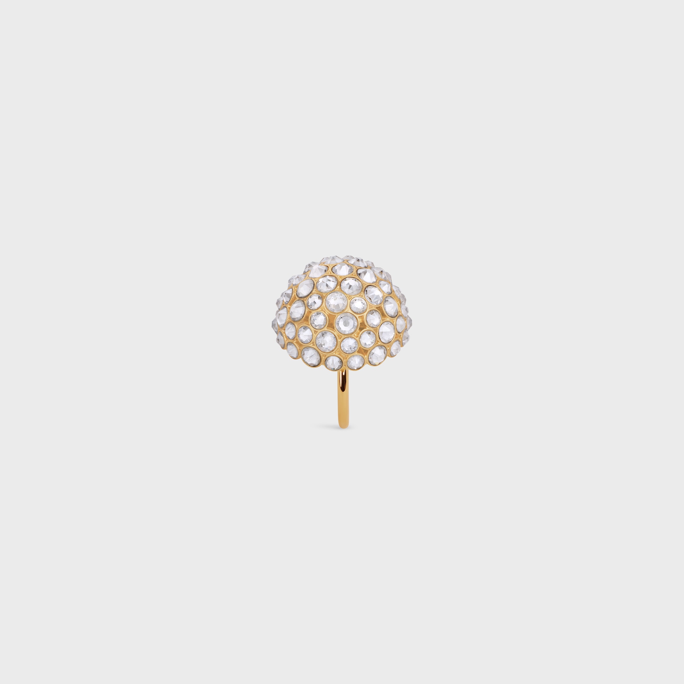 ［大人気！］CELINE Dome Heirlooms リング 461LX6BRS35OR Celine Heirlooms Dome Ring in Strass and Brass with gold