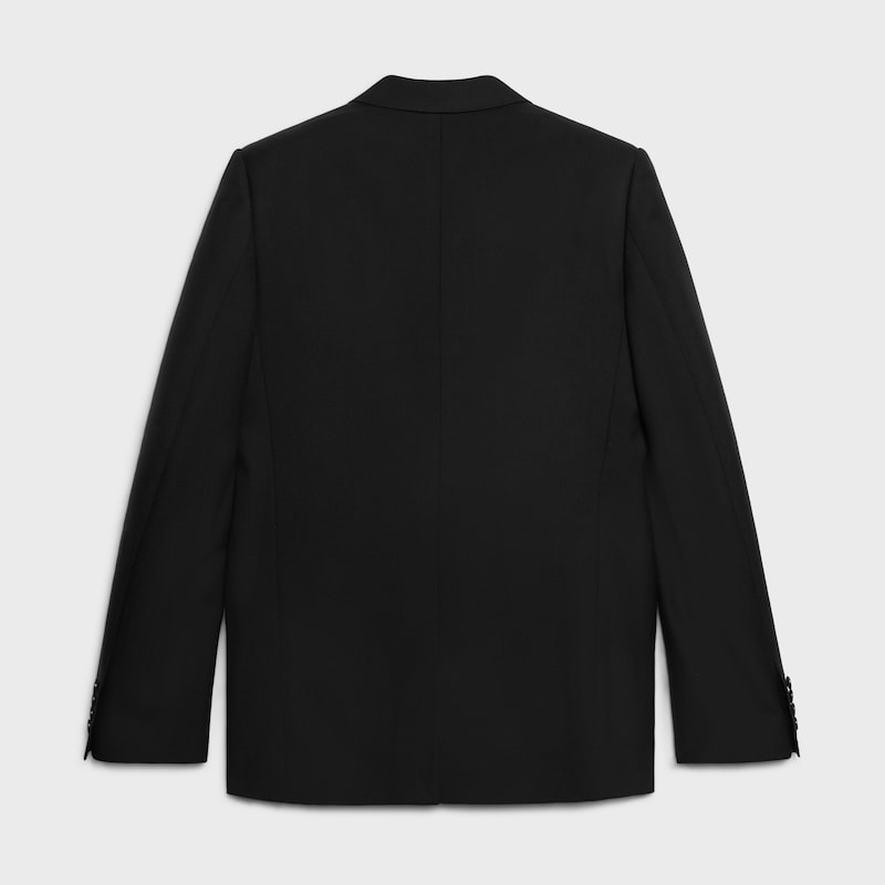 veste classique gabardine laine - Noir -  - 1 | CELINE