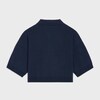 triomphe cropped polo in wool - NAVY | CELINE