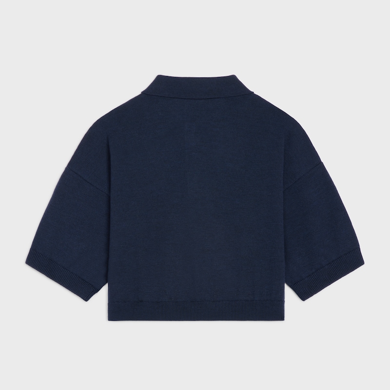 polo corto triomphe de lana - AZUL MARINO -  - 1 | CELINE