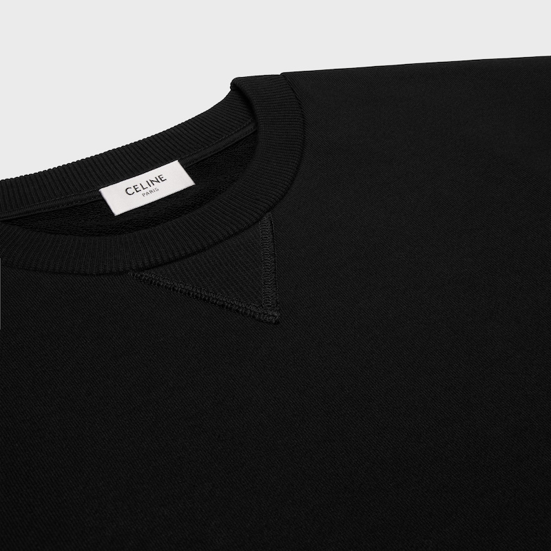 TRIOMPHE棉质抓绒宽松卫衣 - 黑色/白色 -  - 1 | CELINE