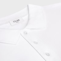 polo jersey de coton piqu&eacute; - OPTIC WHITE/NAVY -  - 2 | CELINE