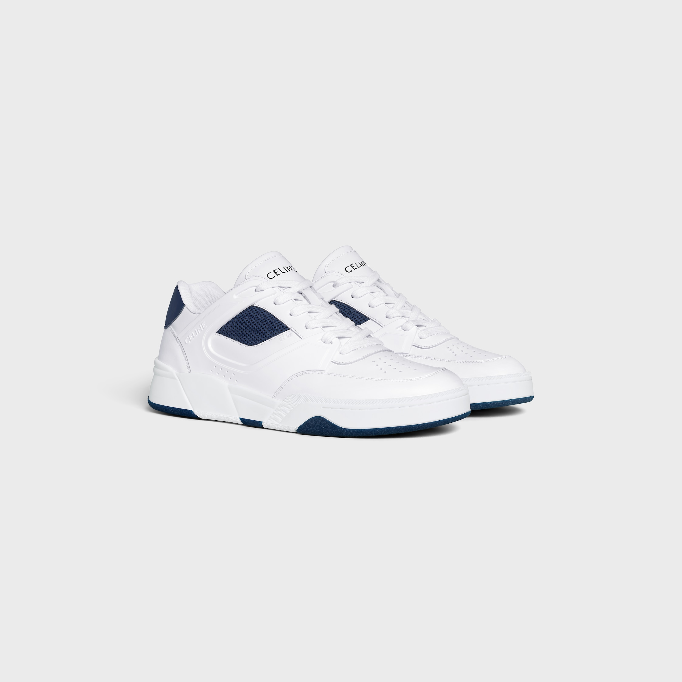 CELINE TRAINER CT-09 LOW LACE-UP SNEAKER in CALFSKIN AND