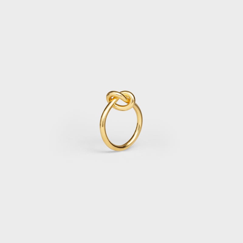 Knot Ring in Brass with Gold finish - Gold -  - 1 | CELINE