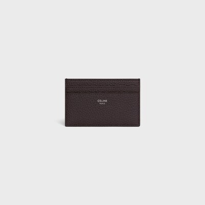 กระเป๋าใส่บัตร MEDIUM หนังลูกวัวลายเกรน - สีเอสเปรสโซ่ - สินค้าใหม่ - tileIndex | CELINE